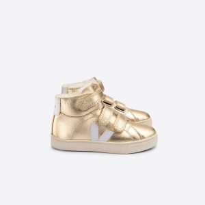 ESPLAR MID FURED LEATHER PLATINE WHITE