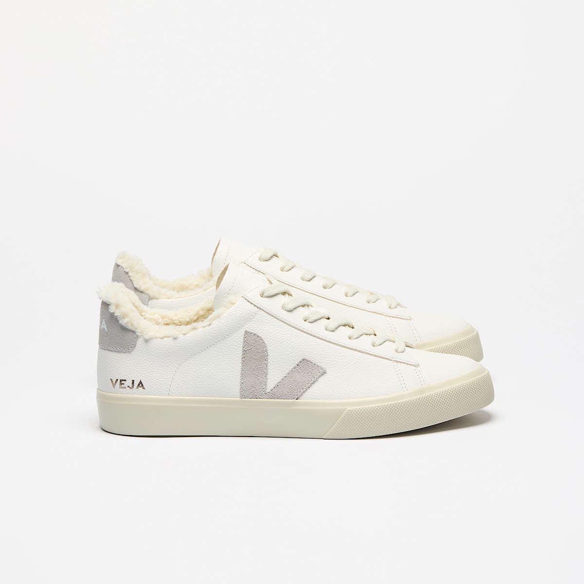 CAMPO FURED LEATHER WHITE LIGHT GREY
