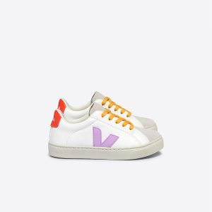 ESPLAR LEATHER WHITE ORCHID ORANGE FLUO