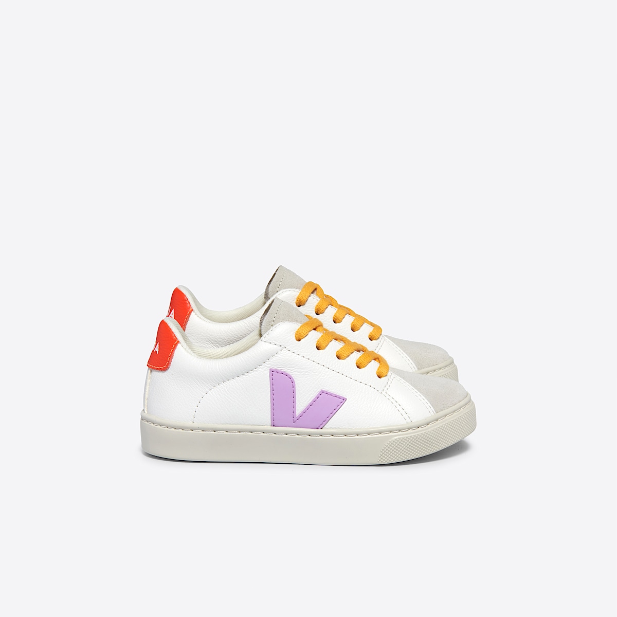 ESPLAR LEATHER WHITE ORCHID ORANGE FLUO