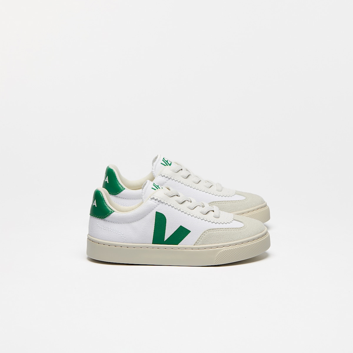 VOLLEY ELASTIC LACES CANVAS WHITE EMERAUDE