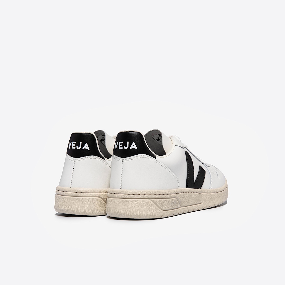 V-10 LEATHER WHITE BLACK - Image 3