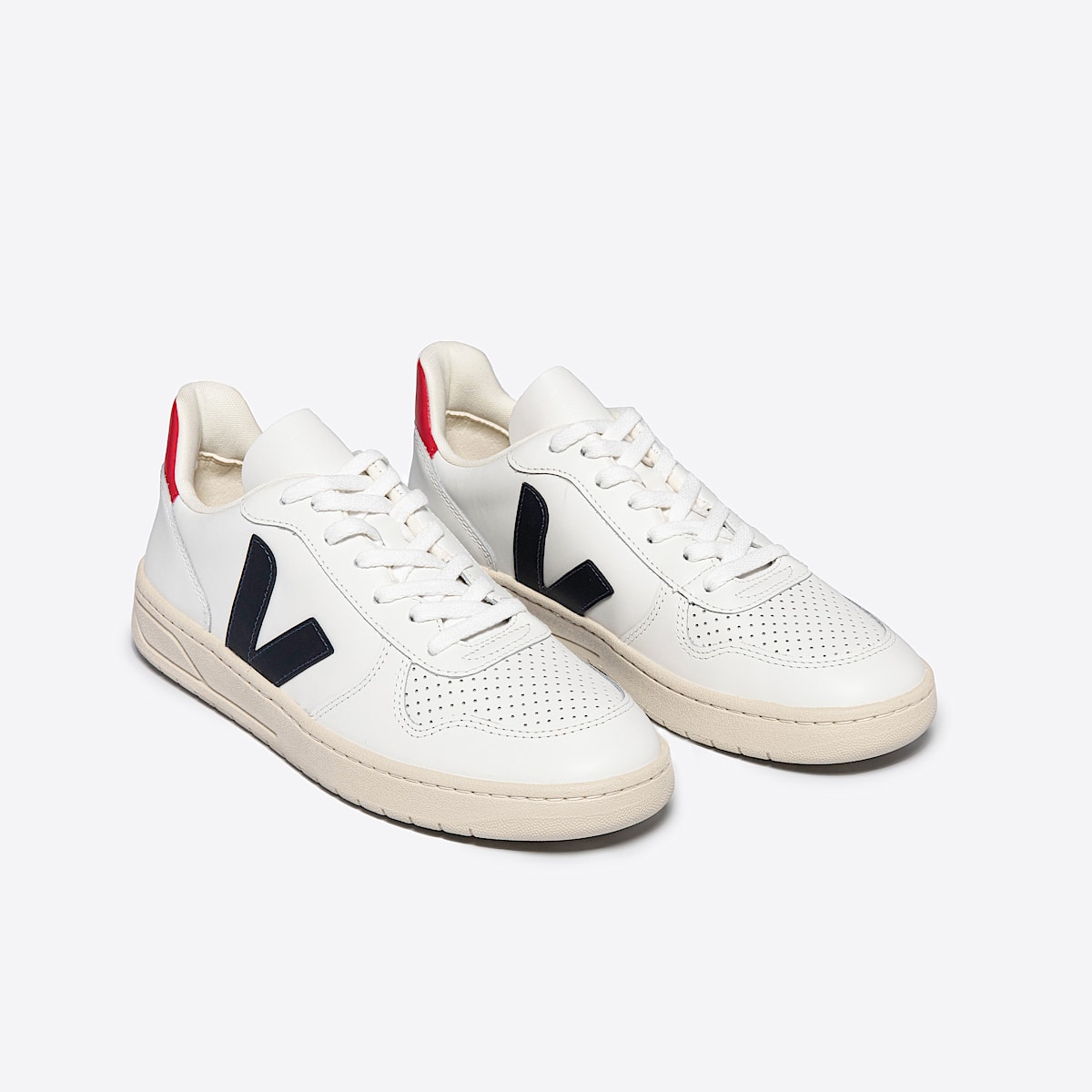 V-10 LEATHER WHITE NAUTICO PEKIN - Image 2
